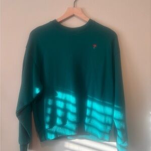 Victoria's Secret Teal Sweater with Rose Detail